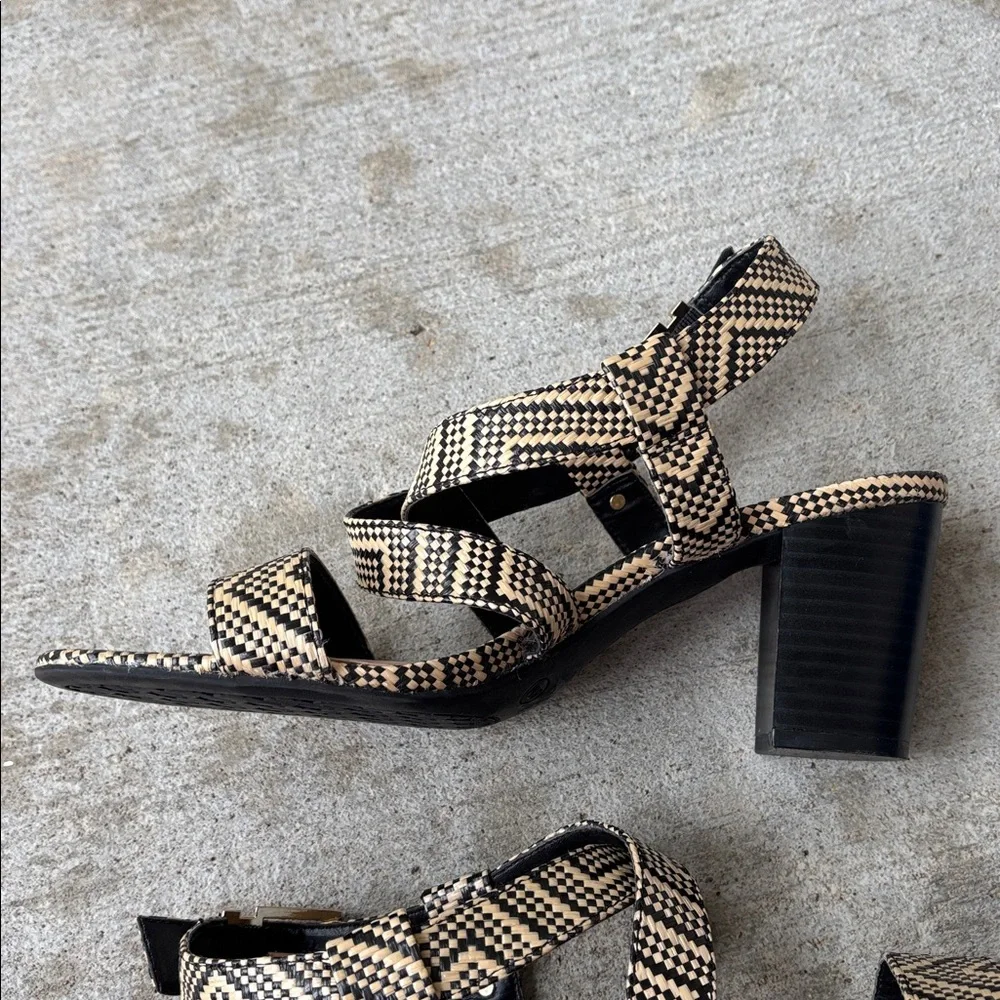 Kelly & Katie Frannie woven block heel sandals
